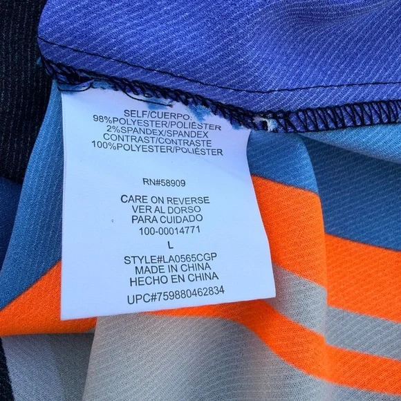 Gibson NWT Multicolor Striped‎ Blouse size L - Picture 12 of 13